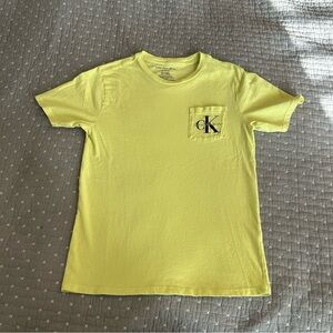 (Bundle 3 for $15) Calvin Klein Boys Cotton Bright Yellow Tee Size 10/12